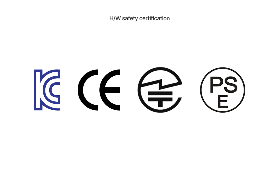 Global market certifications for Korea Japan Europe US